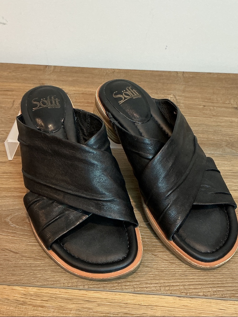 Sofft Fallon Black Slide Sandal, size 8.5